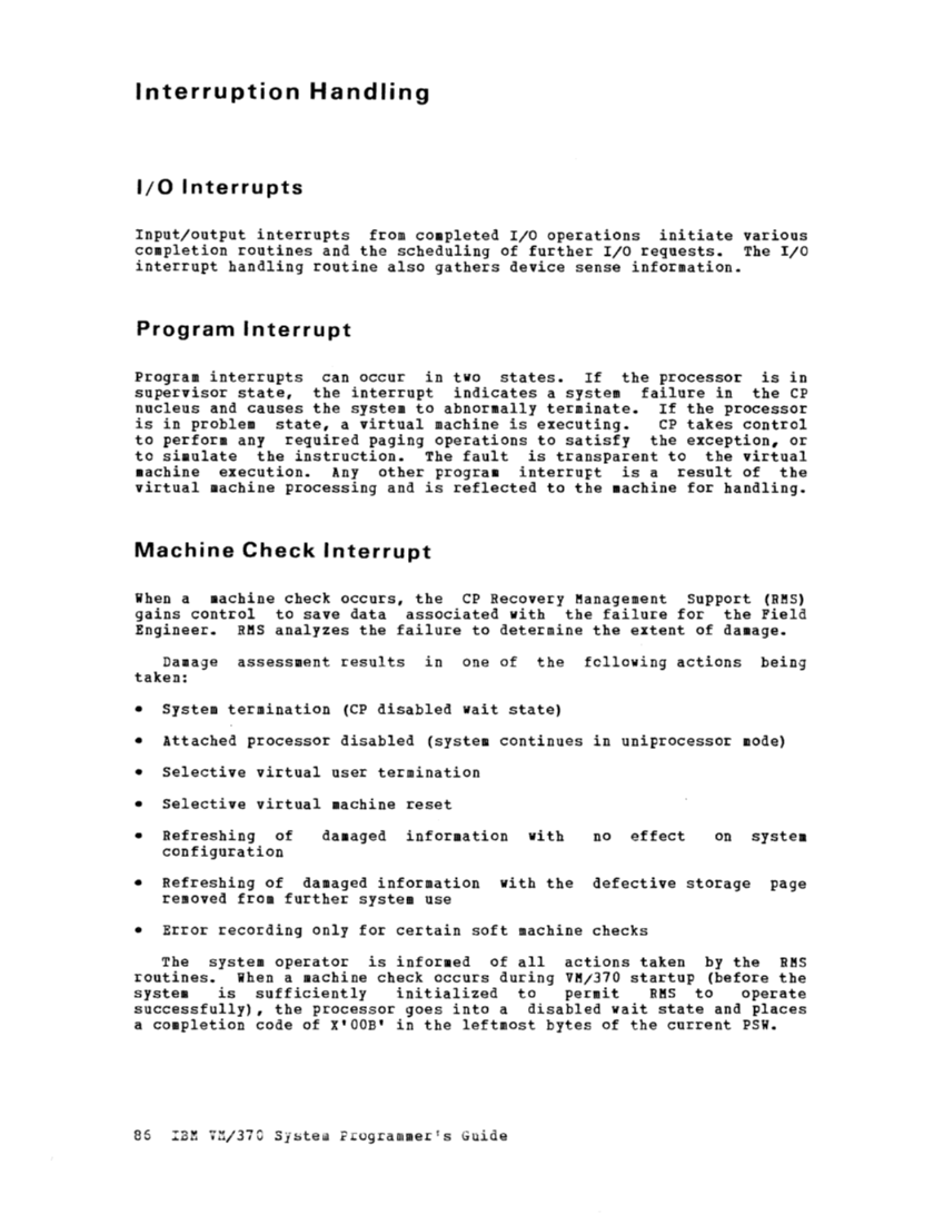 VM370 System Programmers Guide (Rel6) page 86