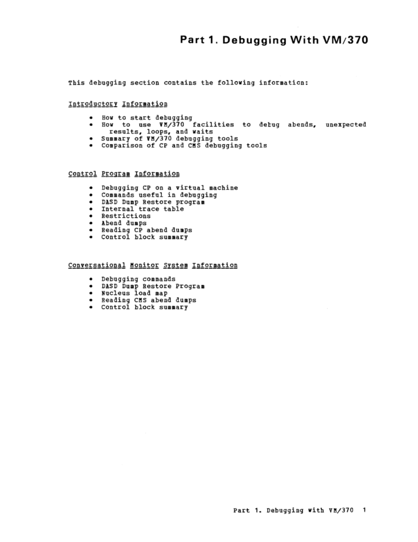 VM370 System Programmers Guide (Rel6) page 1