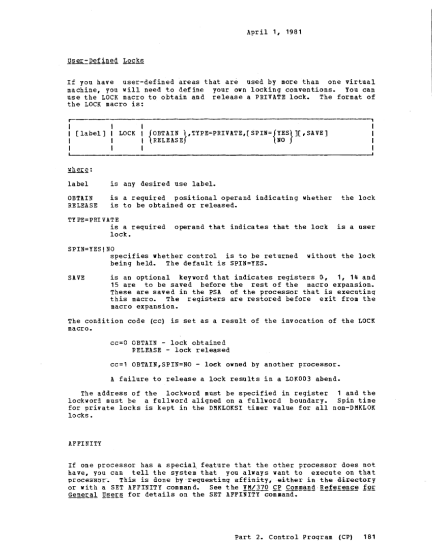 VM370 System Programmers Guide (Rel6) page 188