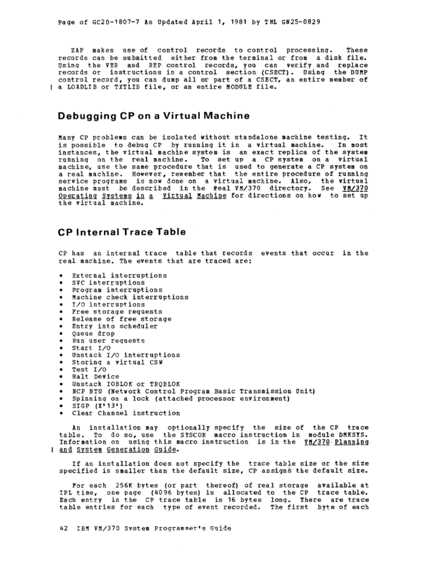 VM370 System Programmers Guide (Rel6) page 42
