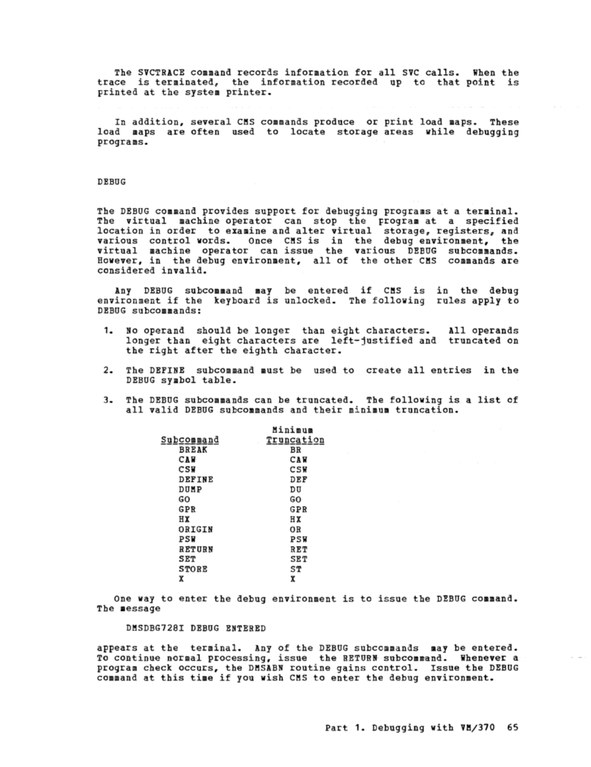 VM370 System Programmers Guide (Rel6) page 65
