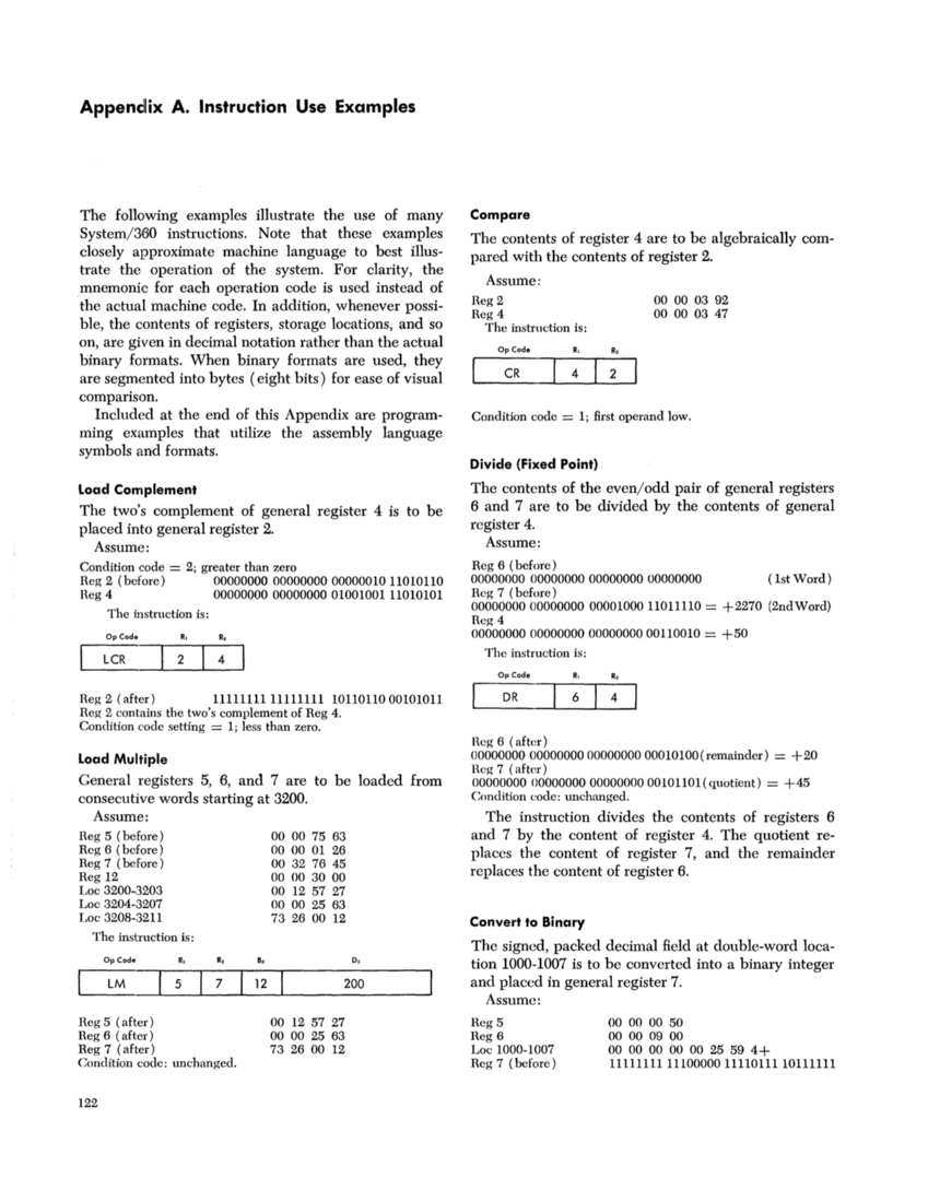 IBM System/360 Principles of Operation (Fom A22-6821-0 File S360-01) page 122