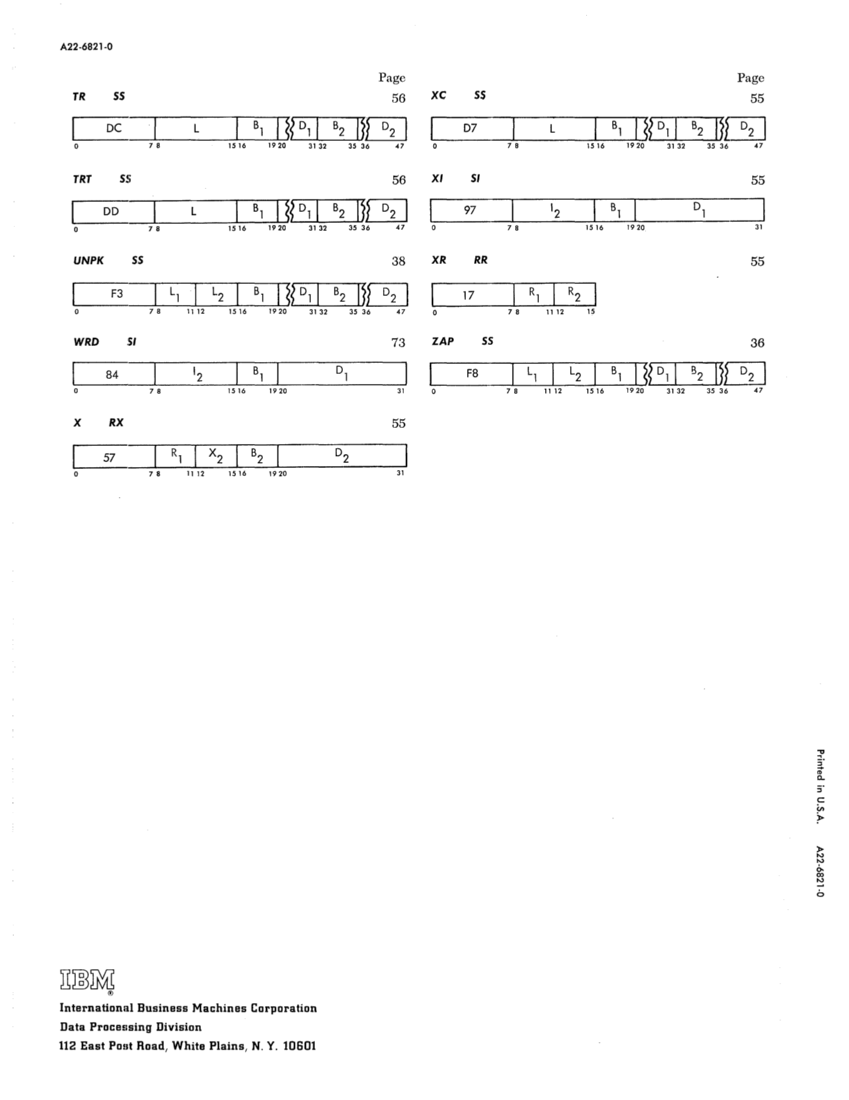 IBM System/360 Principles of Operation (Fom A22-6821-0 File S360-01) page 168