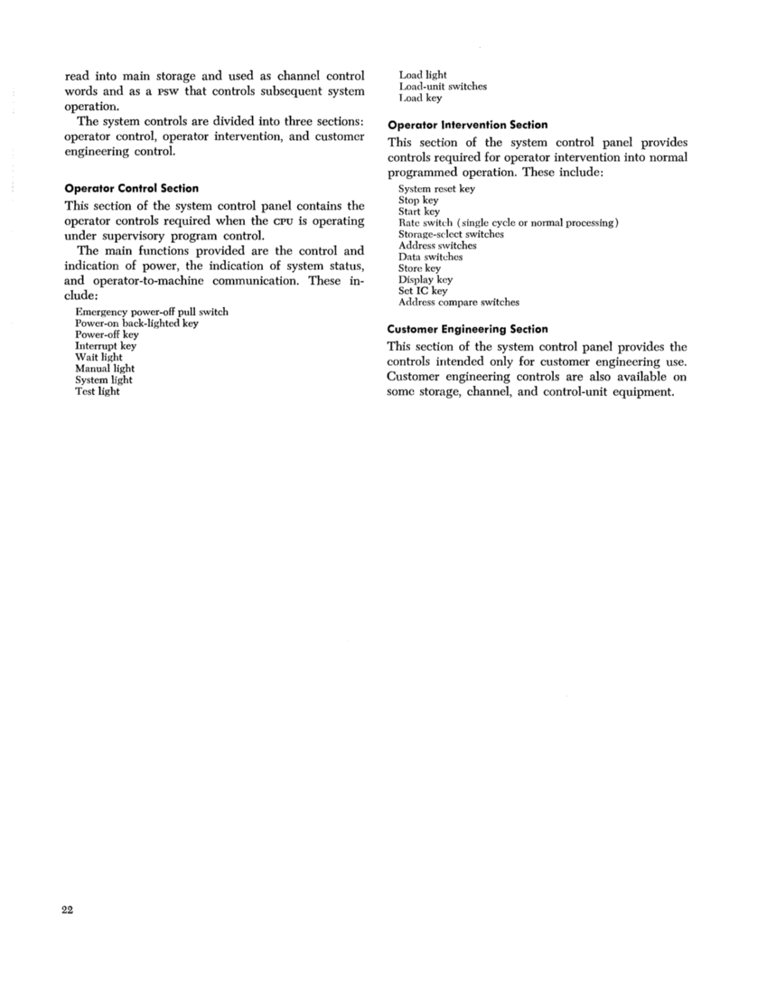 IBM System/360 Principles of Operation (Fom A22-6821-0 File S360-01) page 22