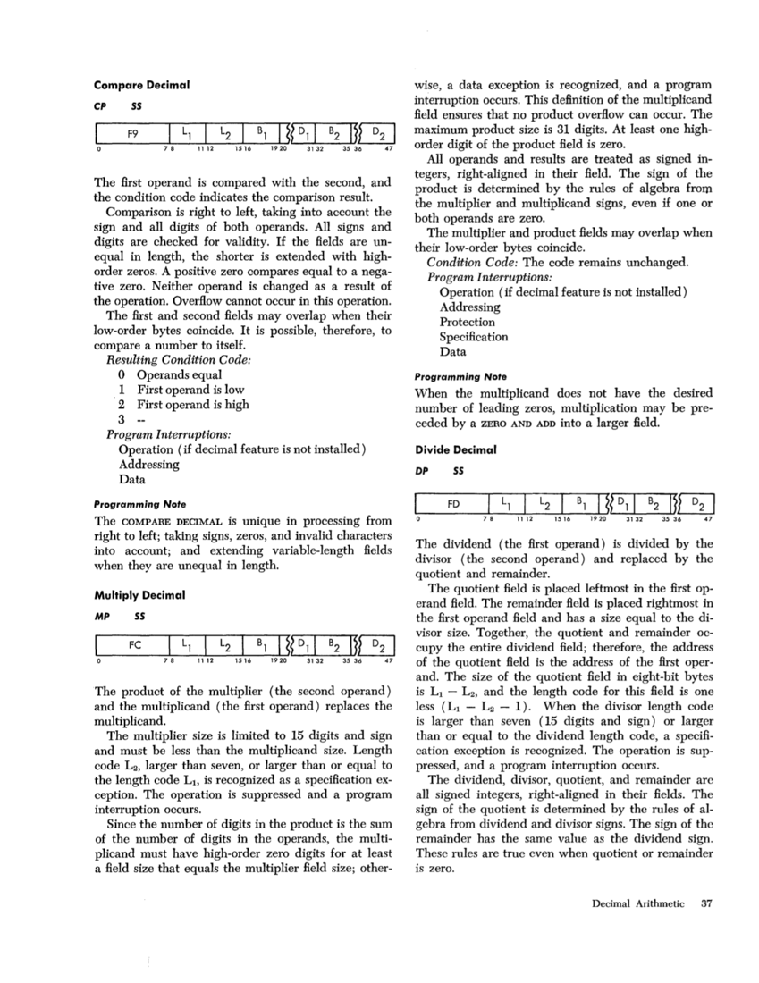 IBM System/360 Principles of Operation (Fom A22-6821-0 File S360-01) page 37