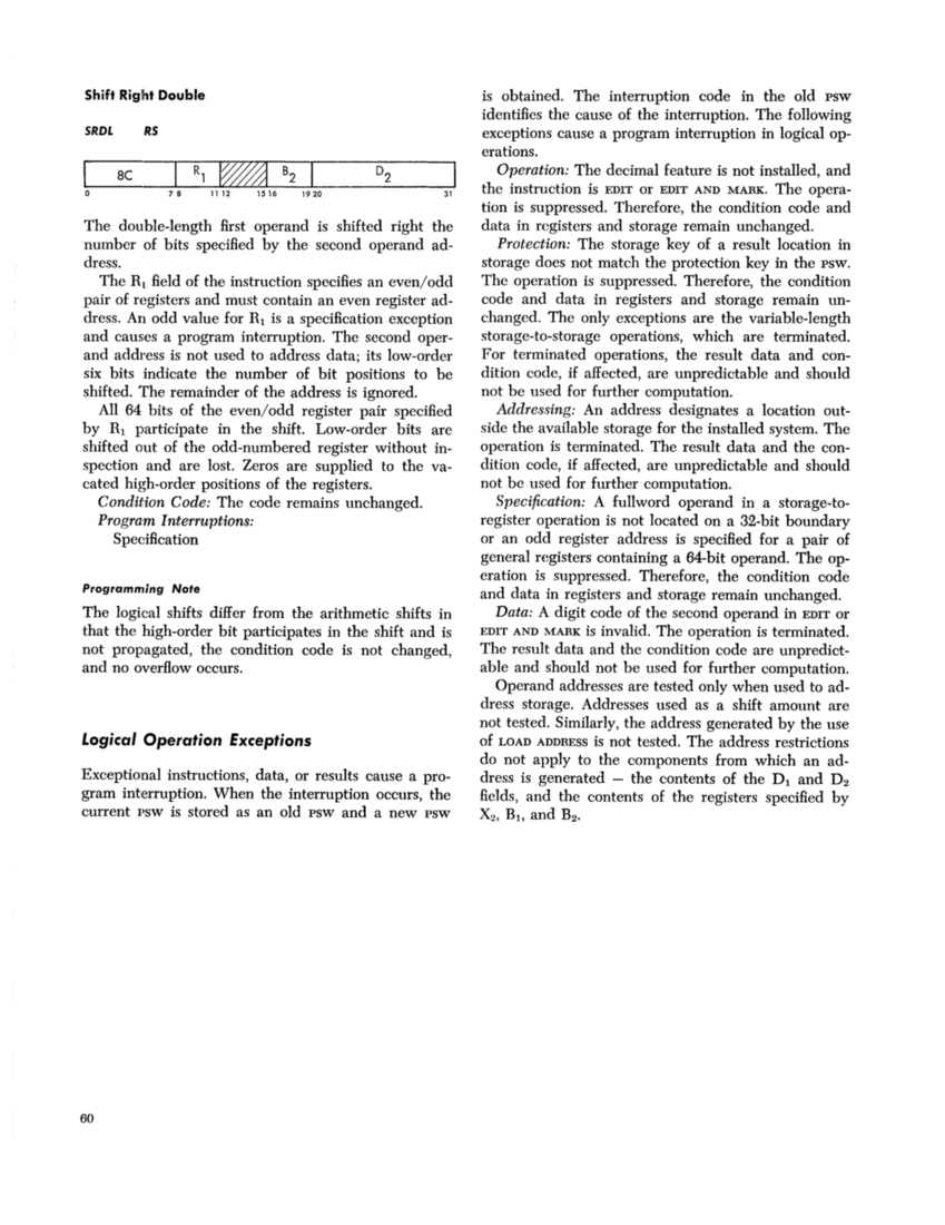 IBM System/360 Principles of Operation (Fom A22-6821-0 File S360-01) page 60