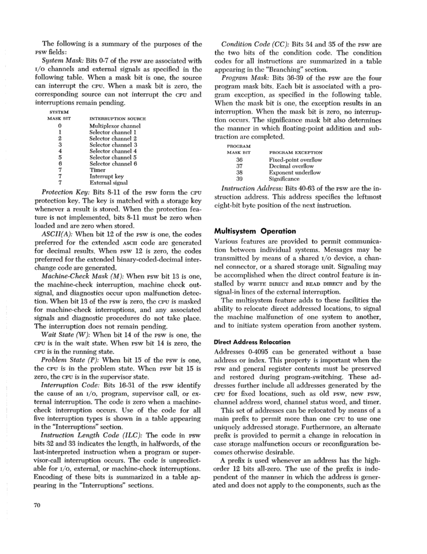 IBM System/360 Principles of Operation (Fom A22-6821-0 File S360-01) page 70