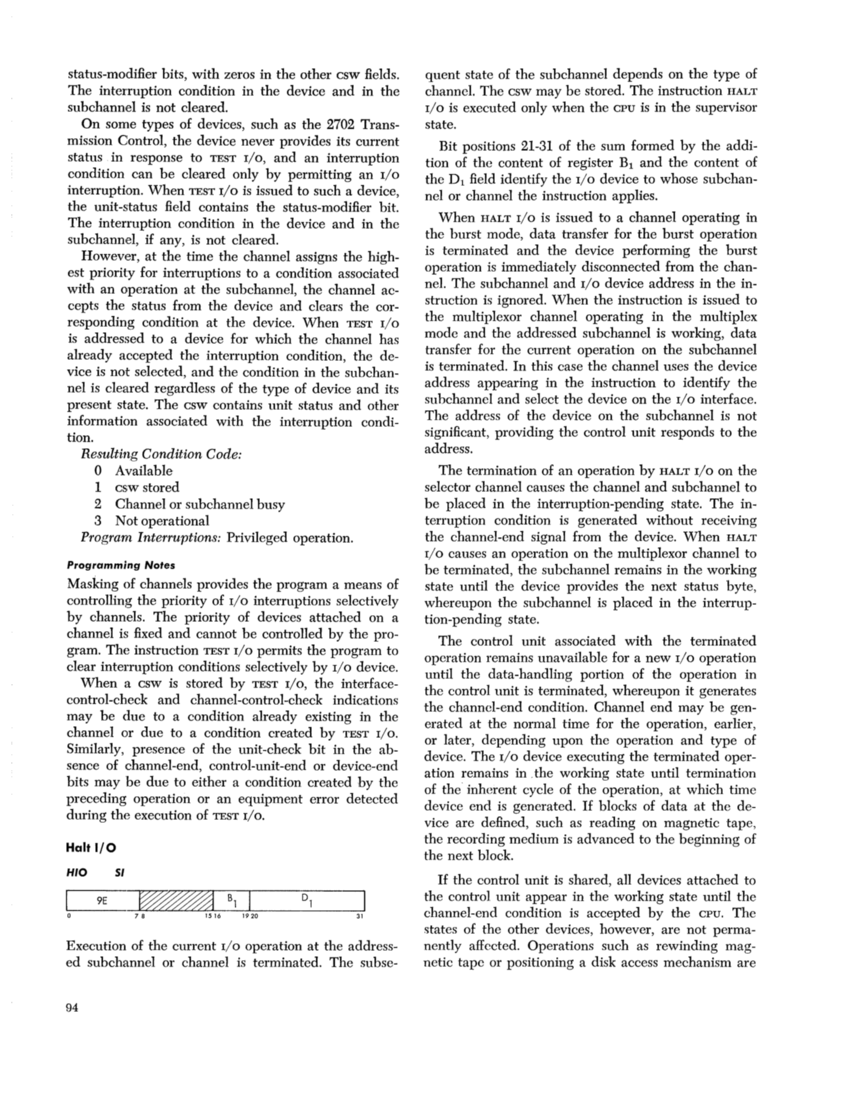 IBM System/360 Principles of Operation (Fom A22-6821-0 File S360-01) page 94