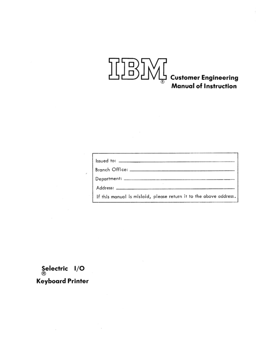 selectric maintenance manual.pdf page 1