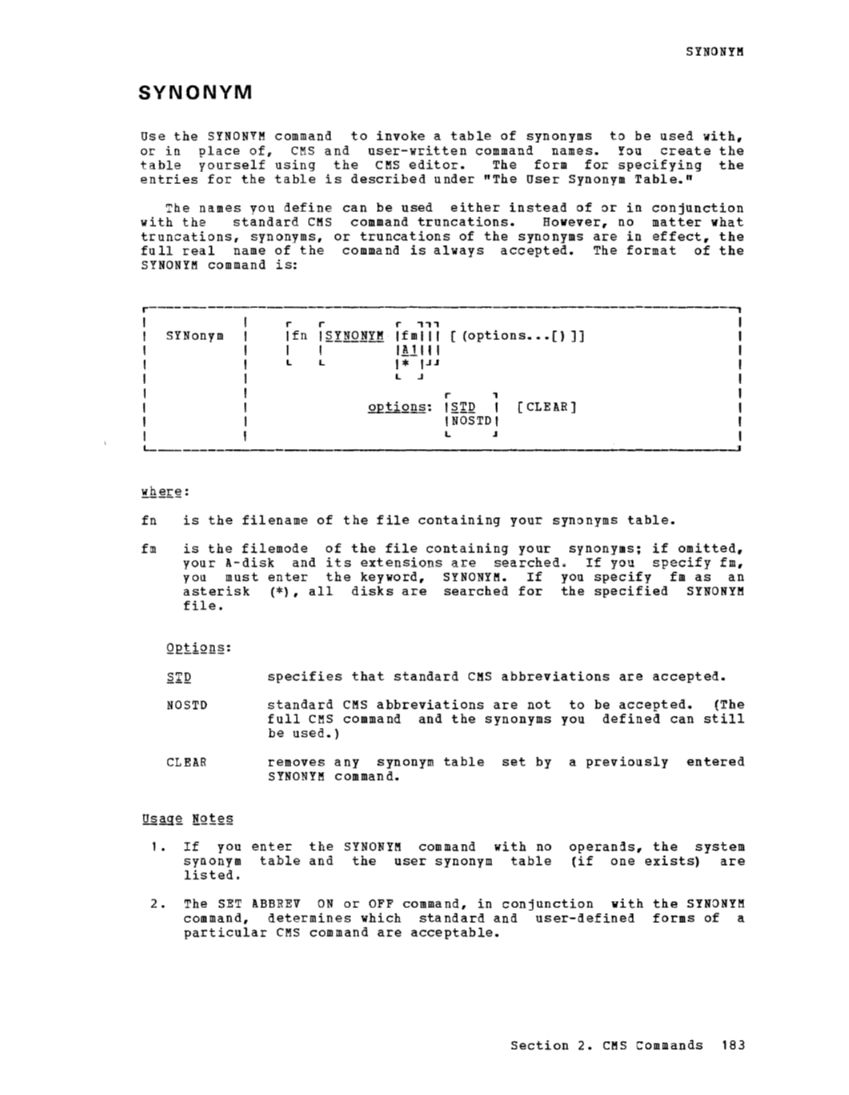 CMS Command and Macro Reference (Rel 6 PLC 17 Apr81) page 197