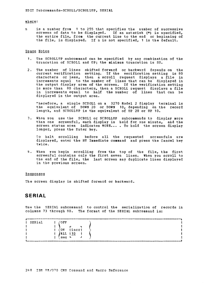 CMS Command and Macro Reference (Rel 6 PLC 17 Apr81) page 261