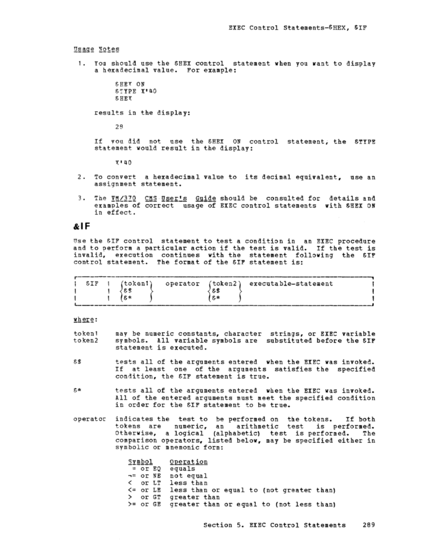 CMS Command and Macro Reference (Rel 6 PLC 17 Apr81) page 302