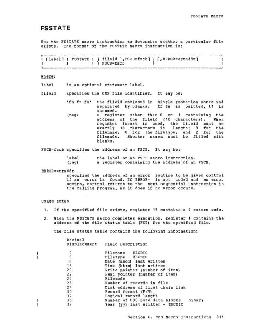CMS Command and Macro Reference (Rel 6 PLC 17 Apr81) page 324
