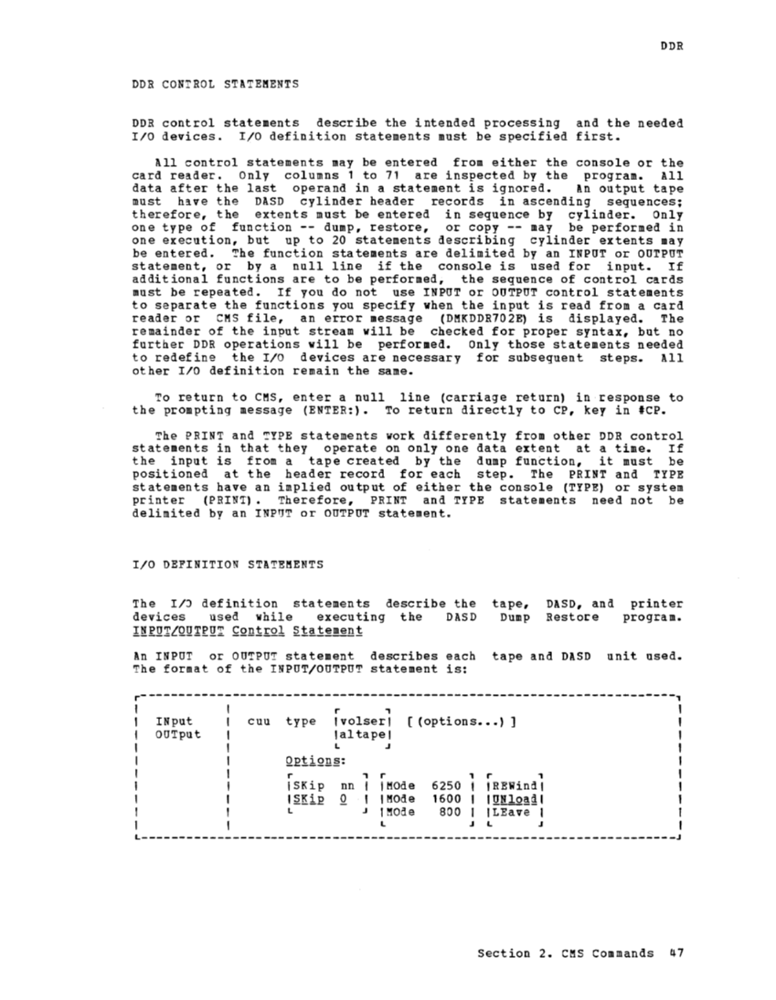 CMS Command and Macro Reference (Rel 6 PLC 17 Apr81) page 60