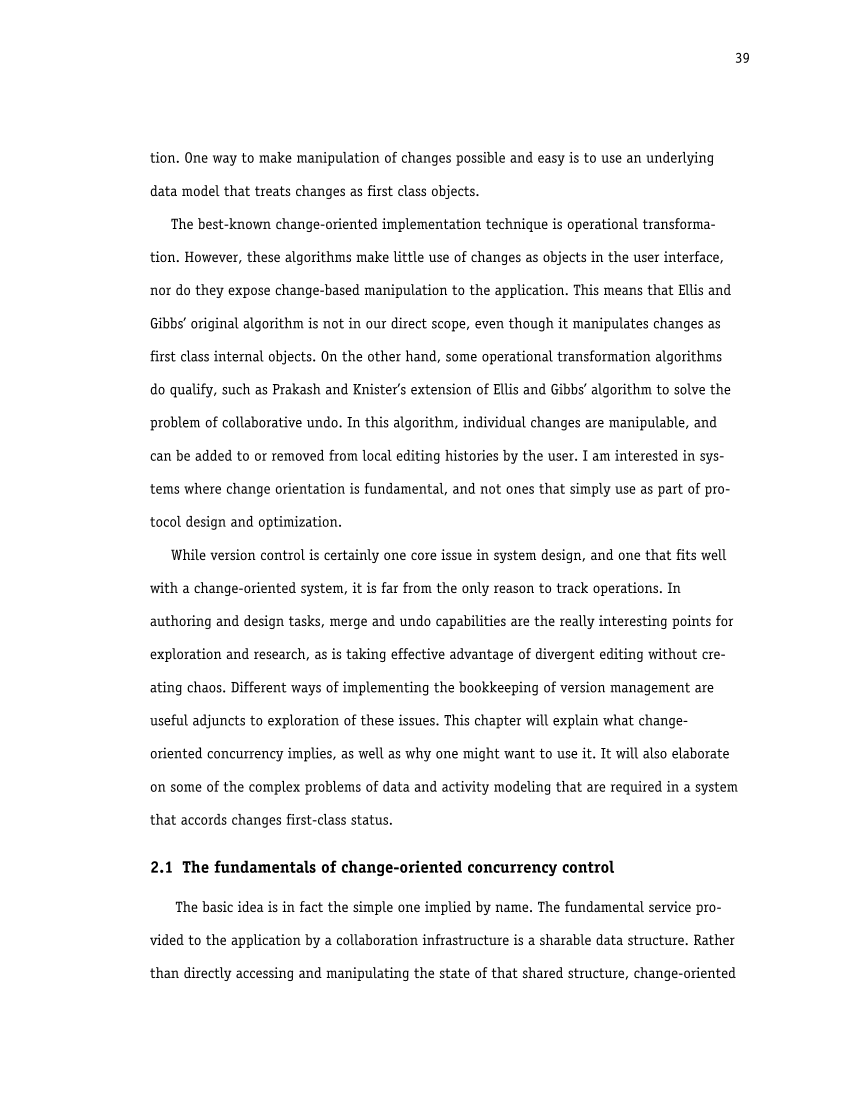 Palimpsest: Change-oriented Concurrency Control for Collaborative Applications page 51