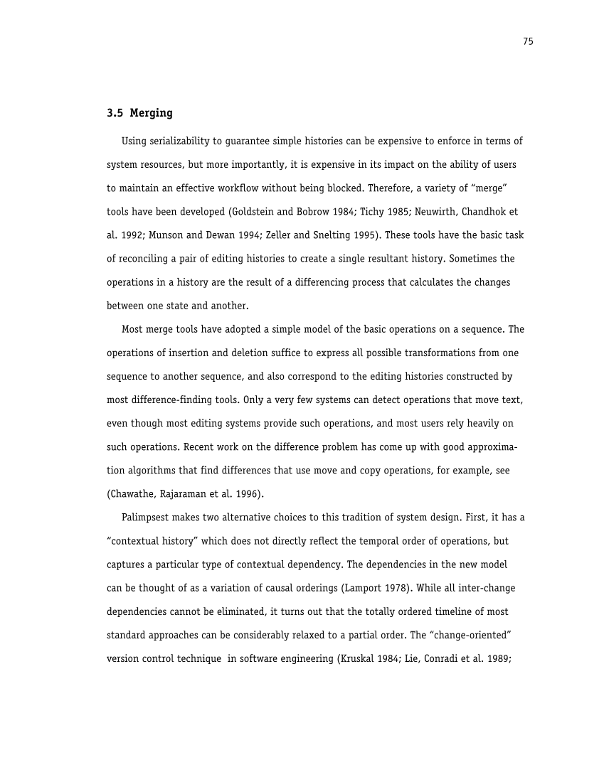 Palimpsest: Change-oriented Concurrency Control for Collaborative Applications page 87